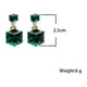 thumbnail image 3 of XWSHYW Pendientes Pendientes Geométricos de Color Cristal Azul Oscuro de Tendencia de Moda, 3 of 5