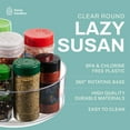 thumbnail image 3 of Home Intuition Round Plastic Lazy Susan Turntable Food Storage Container for Kitchen (9" Round, 1 Pack), 3 of 7