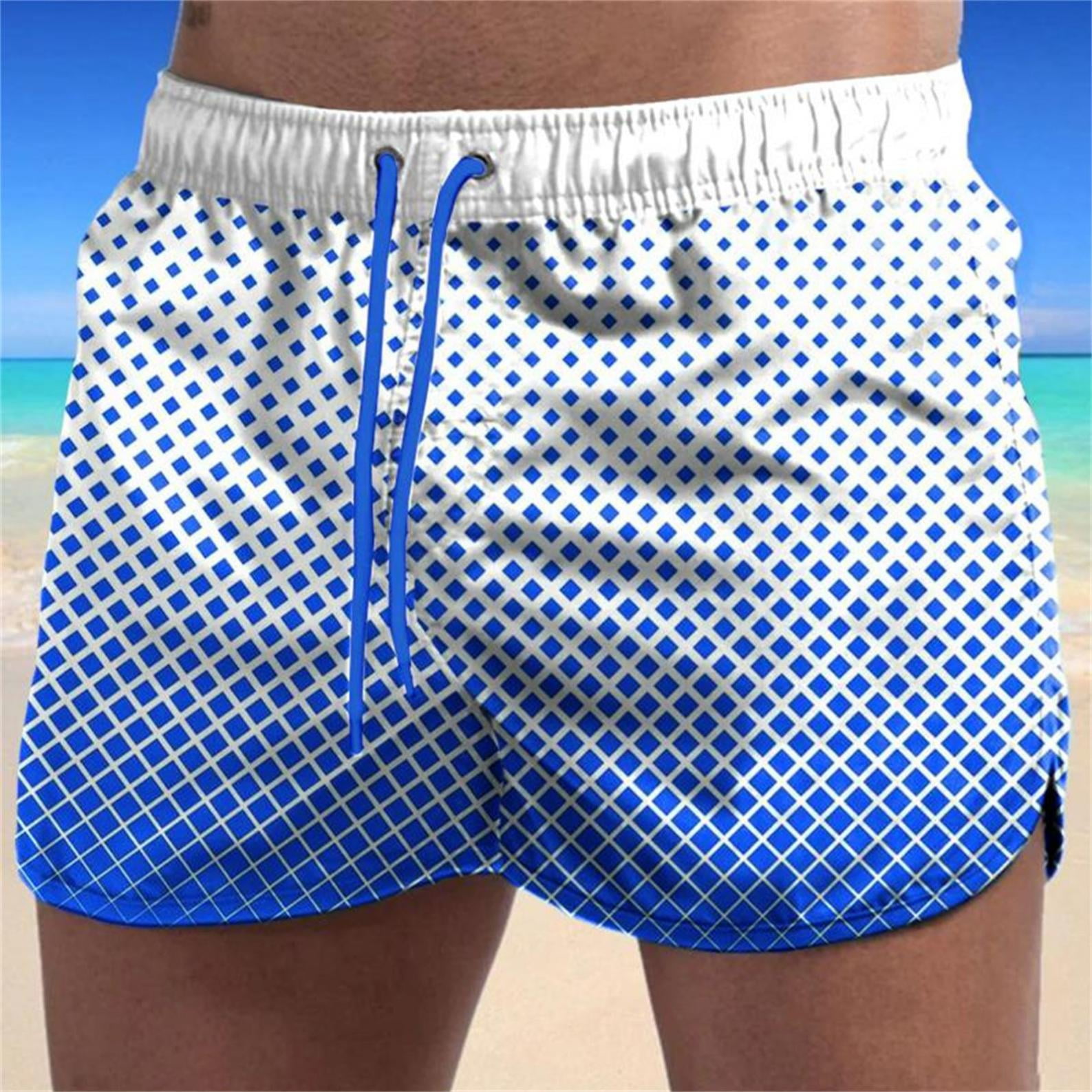Danhjin Mens Swim Trunks 5" with Mesh Lining Quick Dry Bathing Suits for Men Swim Shorts