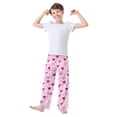 thumbnail image 3 of Pink Hearts Pattern Pajama Pants Soft Lightweight Lounge Pants Bottoms Sleep Pants Warm Comfy, 3 of 9