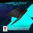 thumbnail image 2 of MSI Cyborg 15 Gaming Laptop, 15.6 FHD 144Hz, Intel i7-12650H, NVIDIA RTX 4060, 64GB DDR5, 4TB, W11H, 2 of 6