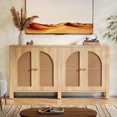 thumbnail image 4 of Tribesigns Buffet Bahut, Crédence en Rotin Armoire de Rangement de Cuisine avec 4 Portes, 4 of 9