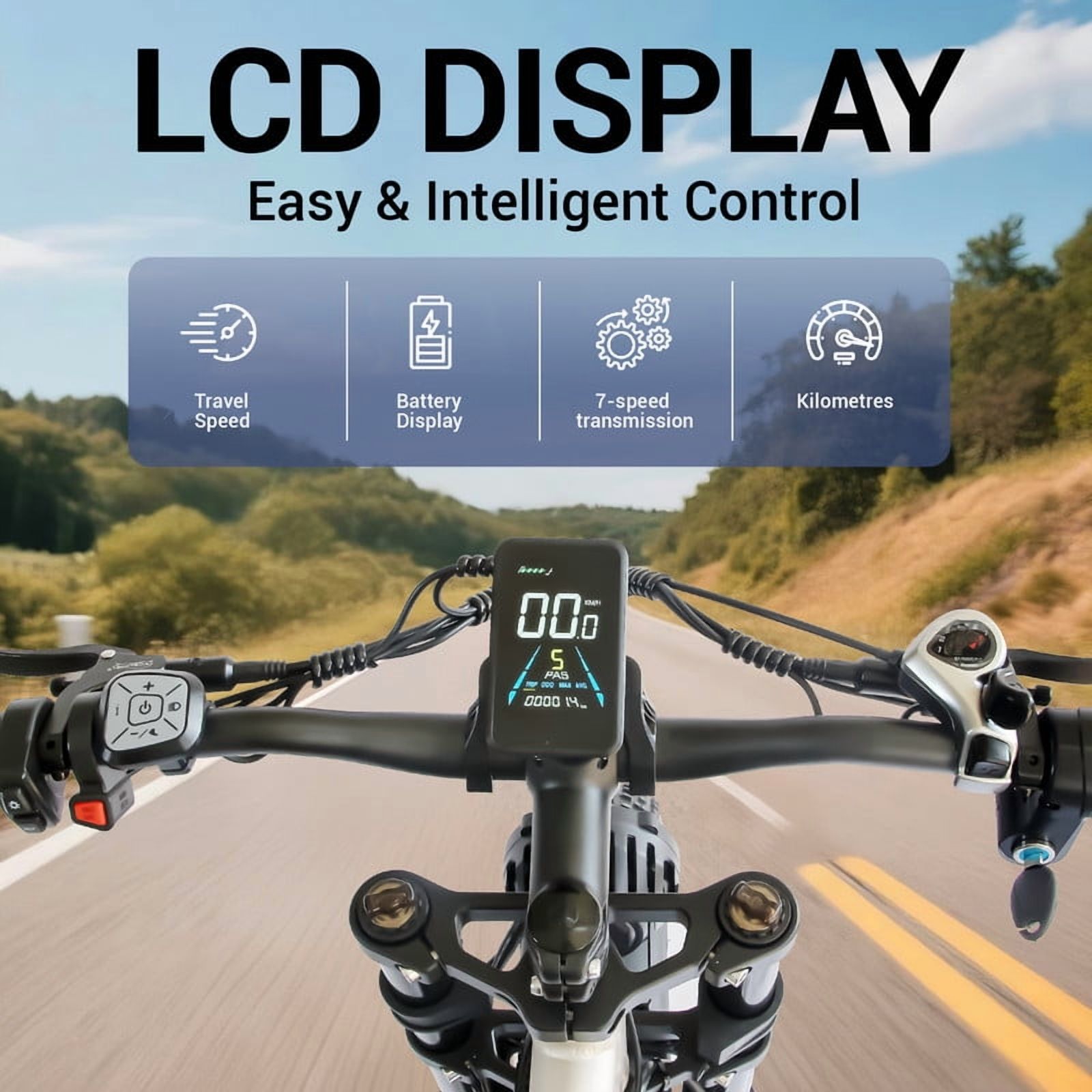 3000W（Peak)Motor 190NM Electric Bike SMLRO MX500 for Adults,with 52V25Ah Battery e bicycles,24" Fat Tire All-Terrain Electric Bicycle for Adult, Max 37MPH Ebike,7-Speed UL2849