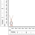 thumbnail image 2 of Round Cut Lab Created Moissanite Diamond Initial Letter"Q" Pendant Necklace In 14k Rose Gold Over Sterling Silver 18" Chain(G-H Color,VVS1 Clarity,0.20 Cttw), 2 of 7