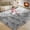 Tie-dyed Dark Grey, variant on Cshidworld Ultra Soft Rug for Living Room, 5X8 Fluffy Shag Area Rug for Bedroom, Modern Shaggy Carpets Fuzzy Rug for Teens Dorm Bedside Home Decor Aesthetic, Heavy Duty Non Slip, Black