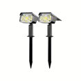 thumbnail image 1 of 1/2 Pack 38LED Solar Landscape Spotlights, Automatic Lighting, IP65 Waterproof, Solar Wall Lights For Garden Courtyard Driveway Sidewalk, Swimming Pool, Patio, Front Door Backyard, Garage, Deck, 1 of 4