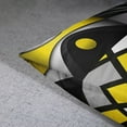 thumbnail image 6 of Set of 4 Yellow Throw Pillow Covers Modern Abstract Black Grey Stripes Gray White Acrylic Bold Decorative Pillow Cases Home Decor Square 20x20 Inches Pillowcases, 6 of 6