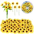 thumbnail image 1 of Luinabio 50 Mini Cabezas de Girasol Artificiales con Alambre de Hierro para Decoraci&oacute;n de Fiestas en Hogar Bodas Centros de Mesa de Flores para Novias Coronas Jard&iacute;n Luinabio NA, 1 of 6