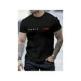 thumbnail image 1 of Camiseta con estampado de París para hombre, cuello redondo informal, poliéster suave, corte regular, top de verano, tejido de punto, talla de adulto, 1 of 6