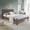Mahogany, variant on Wood Slatted Full Double Size Bed | Furniture Dash