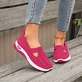 thumbnail image 4 of EKVAHL Womens Orthopedic Shoes Non-Slip Slip-On Sneaker Summer Arch Support Shoes Fashion Knitted Woven Cut-Out Nurse Shoes Pink 5.5 Wide（CN-36）, 4 of 5