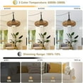 thumbnail image 4 of Hi-LIGHTS,2-In-1 Waterproof Outdoor & Indoor Dimmable Rattan Ceiling Fan with Lights & Remote Control,3 Color Modes for Gazebo,Patios,Living Room,Dining Room,Bedroom,Kitchen,Office(Brown)., 4 of 9