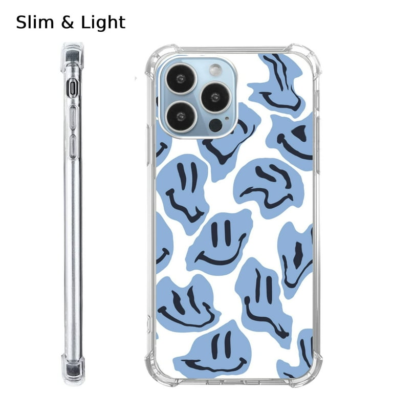 Dripping Smiley Face Case for iPhone 14 Pro Max,Aesthetic Art