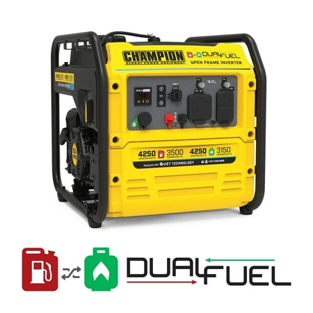 UPC: 0817198023977 | Champion Power Equipment 4250-Watt Dual Fuel RV Ready Open Frame Inverter Generator