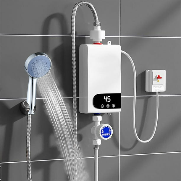 Calentador de agua de 3500 W con conversión de frecuencia pequeña, temperatura constante, para cocina, baño, ducha, calentamiento instantáneo rápido, para uso doméstico.