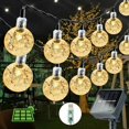 thumbnail image 1 of Guirnaldas de luces solares para exteriores, 7 m, 50 LED, luces solares para exteriores, impermeables IP65, 8 modos, luces solares y USB, para Navidad, fiestas, jardines, patios, balcones, árboles,, 1 of 5