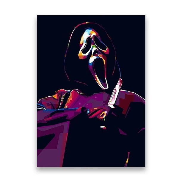Mural decorativo de Halloween, póster de película de terror, pintura en lienzo de Michael Myers, imagen artística de pared para sala de estar, decoración moderna para el hogar, regalo