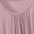 thumbnail image 4 of Oksale Mid Length Nightgown for Women Trendy Pleated Front Sleep Shirt Sleeveless Night Gown Soft Loose Fit Pajama Dress Solid Color Sleepwear Khaki XXXXL, 4 of 7