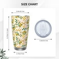 thumbnail image 4 of Daiia Hawaii Palms Printed 20oz Insulated Coffee Cup with Straw Topper, Fully Spill Proof Travel Coffee Mug, Stainless Steel Tumbler for Work Home Outdoor Car-Straw, 4 of 8