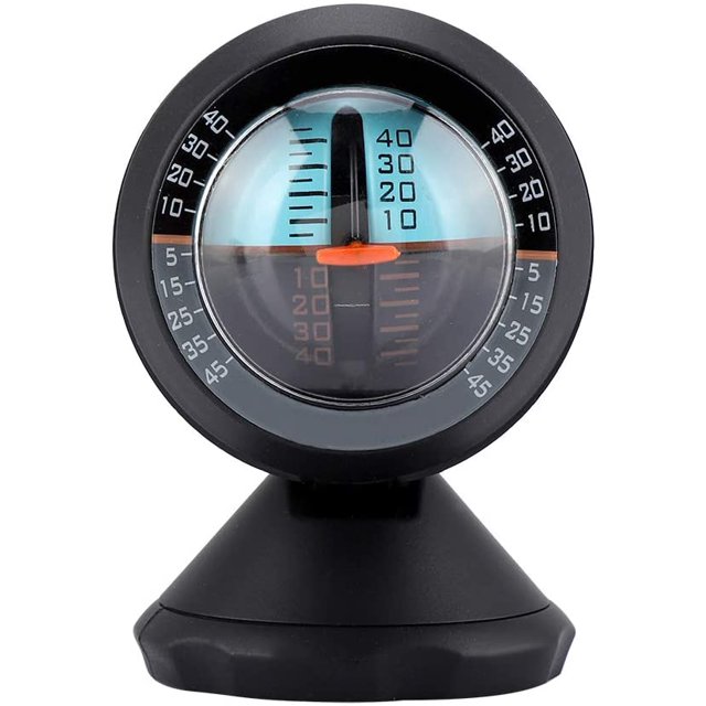 Car Vehicle Inclinometer Slope Indicator Meter Level Tilt Gauge Road Gradient Balancer Tool Safety Instrument