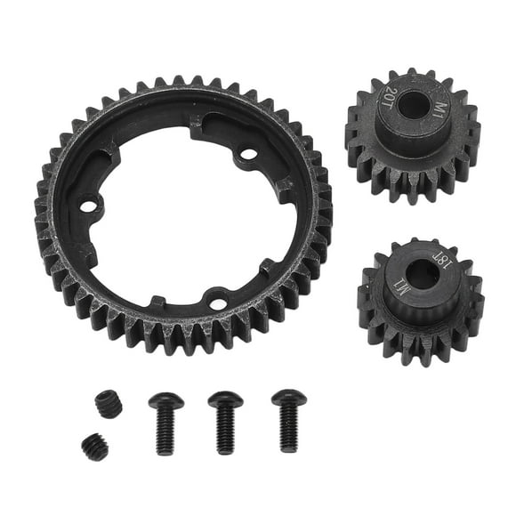 M1 18T Pinion, Black Anti Rust 46T Spur Gear Wear Resistance Precise Machining For Remote Control Car