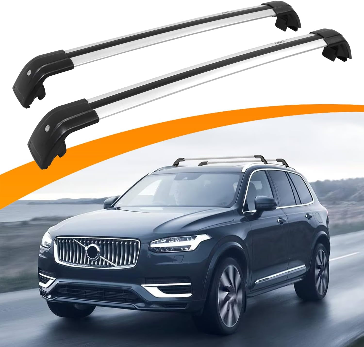 BrightLines Roof Rack Luggage Crossbars Compatible with Volvo XC90 Momentum 2016 2024 Do not fit Flush roof Side Rails Walmart