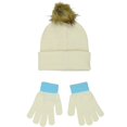 thumbnail image 2 of Set de Gorro de Punto Blanco con Pompones y Guantes para Niños Grandes Bluey, 2 of 7
