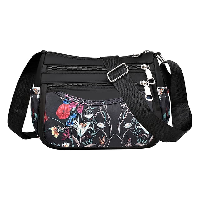 Bolso bandolera de nailon con múltiples compartimentos, repelente al agua, con acabado vintage, maletín para portátil, ideal para el trabajo, viajes, escuela y uso diario. Bolso de mano para mujer.