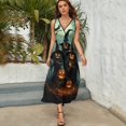 thumbnail image 4 of Halloween Scary Night Full Moon Sleeveless Dress Woman Fashion Long Dresses Women's Summer Suit Dress 2025, 4 of 6
