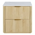 thumbnail image 2 of Furniture of America Zerik Modern Wood 2-Drawer Nightstand, Natural, 2 of 18