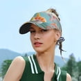 thumbnail image 5 of Sikiie Kawaii Sushi Characters Delight Sun Visor Hat Adjustable Velcro Golf Visor Sports Sunscreen Visor Hat for Outdoor Activities, 5 of 7