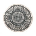 thumbnail image 2 of Ochine Boho Round Area Rug for Bedroom Living Room, Soft Cotton Circle Carpet with Mandala Bohemian Floral Pattern & Tassels Fringe, Machine Washable, Chic Indoor Floor Mat, 3 ft, 2 of 2