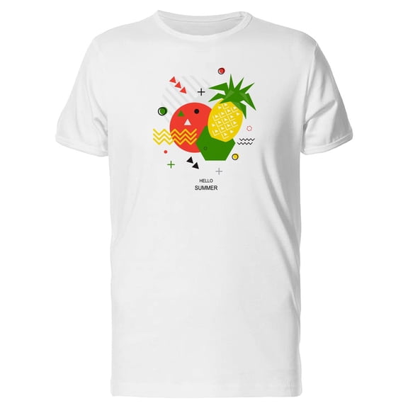 Hello Summer Geometric Fruits Tee Men's -Image by Shutterstock