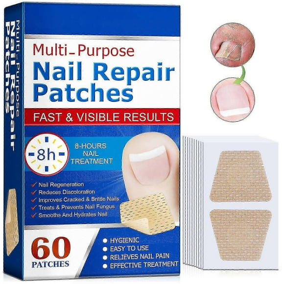 Fungal Nail Treatment Patch, Nail Repair Plasters, Repair Cracked Nail, Waterproof and Breathable Foot Care Nail Toe Patch
