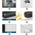 thumbnail image 6 of Riedhoff Hardware Cloth Fences, 19 Gauge, 1/2" Square Mesh Roll, 48" x 100', Black, 6 of 7