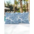 thumbnail image 4 of Outdoor Pillows Waterproof, Blue Monstera Deliciosa Throw Pillows with Inserts Included, Summer Botanical Tropical Indoor Outdoor Decorative Lumbar Pillow for Bed/Couch/Patio 16"x16", 2Pcs, 4 of 8