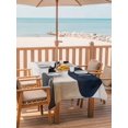 thumbnail image 2 of Outdoor Table Cloth with Umbrella Hole and Zipper, Navy Blue Black Abstract Art Waterproof Rectangle Tablecloth 54"x80", Modern Aesthetic Geometric Washable Table Cover for Outside Party Patio Picnic, 2 of 8
