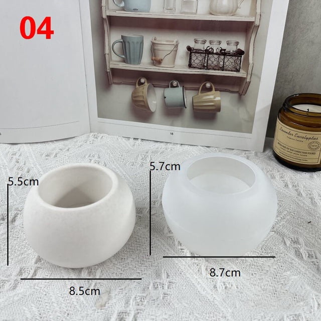 Moldes de silicona para maceta de hormigón, moldes de cemento, molde para maceta de plantas suculentas, moldes para macetas de hormigón, yeso de aromaterapia Diy Tan Jianjun unisex