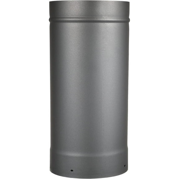 6" x 24" Black Single Wall Stove Pipe