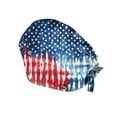 thumbnail image 3 of Independence Day 250th Anniversary Working Cap with Sweatband, Adjustable Patriotic Scrub Hat for Professionals, Dust-Proof Unisex Head Cover July 4th #0192 Sky Blue, 3 of 7