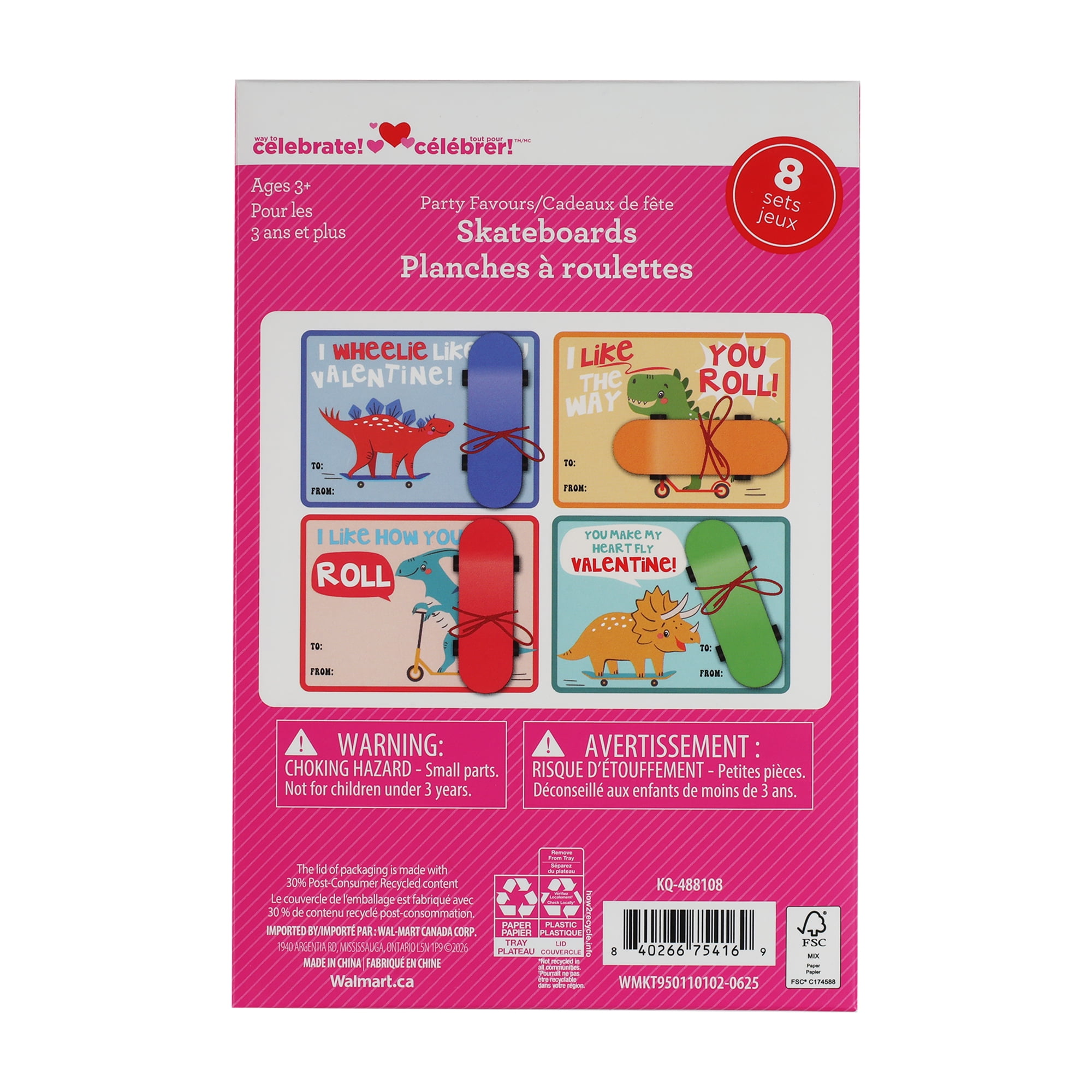 Valentine 8 Skateboards, by Way to Celebrate