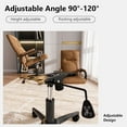 thumbnail image 7 of Solfway Brown Leather Office Chair with Wheels, Memory Foam Height Adjustable Computer Deak Chair, Rolling Swivel Executive Chair for Home Office, 7 of 7