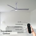 thumbnail image 3 of Matthews Fan Company AKLK-BN-BW-42 Alessandra 42” Brushed Nickel Ceiling Fan with 3 Barn Wood Blades, Integrated LED Light Kit, Remote Control, Indoor/Outdoor Wet Rated, 3 of 6