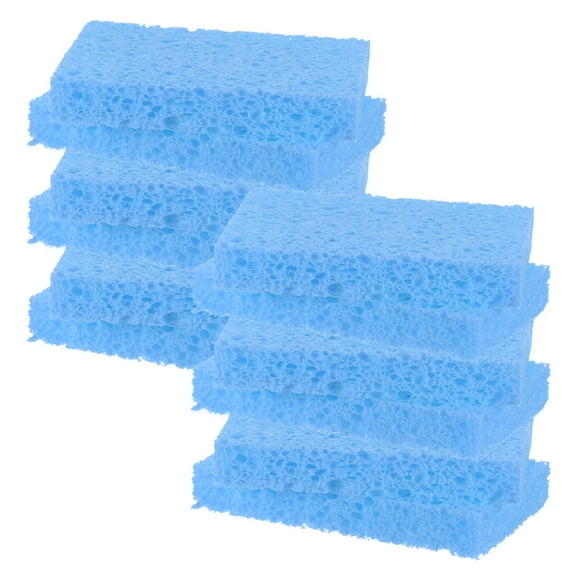 Uxcell 12-Pack Kitchen Sponges, Condense Eco Cellulose Non-Scratch Scrub Heavy Sponge Clean Tough Messes Dish Scrubber [Blue]