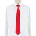 thumbnail image 2 of CORBATA DE HOMBRE PRE-ATADA CON CREMALLERA INSPIRADA EN CHIC PARA EL DÍA DEL PADRE, COLOR SÓLIDO, FORMAL Y CASUAL, AJUSTABLE, ANCHA, ROJA, LARGA 48cm/18.9', 2 of 5