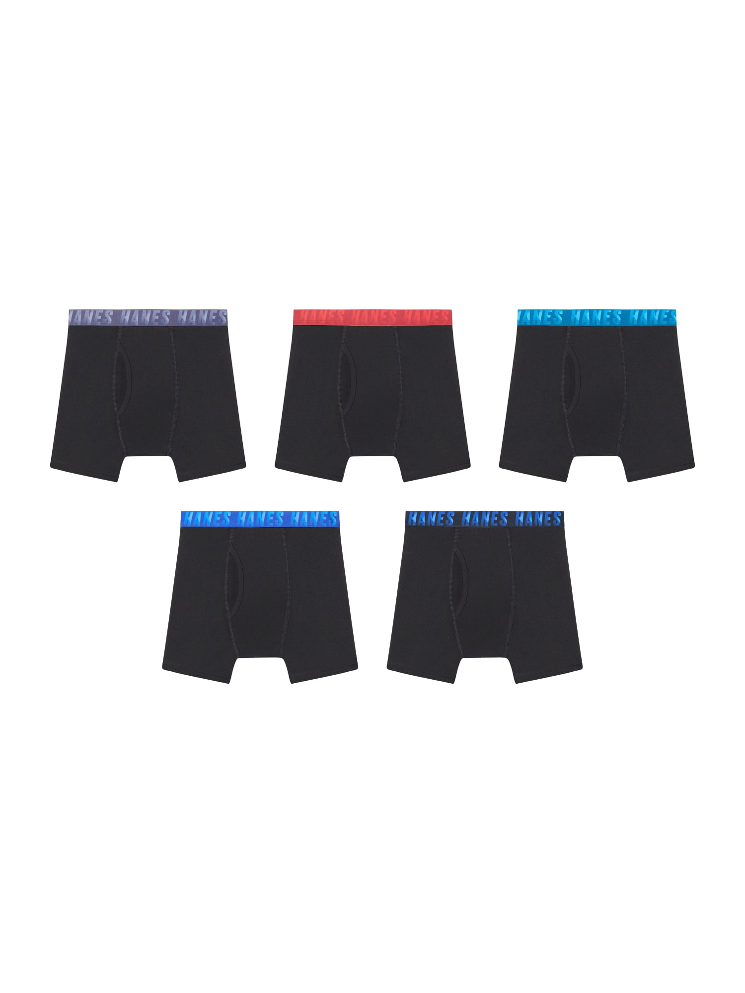 Hanes Moves Boys’ Performance Stretch Boxer Brief Underwear, 5-Pack