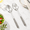 Courtly Check, variant on Mocha Check Bistro Salad Serving Set with Stainless Steel Utensils