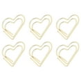 thumbnail image 1 of Paper Clips, Portable Metal Paper Clips Electroplated Gold 100pcs  For Office For Home For File Sorting Heart, 1 of 8