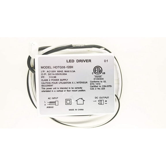 14W LED Dimmable Driver DJL Genuine Replacement Parts D1- 120VAC down to DC14-35V