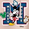thumbnail image 3 of Disney - Mickey Mouse - Large Letter M Collegiate - Juniors Cropped Pullover Hoodie, 3 of 5